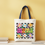 Floral Mama Canvas Tote Bag