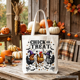 Chick Or Treat Chicken Canvas Tote Bag