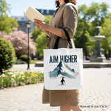 Aim Higher Penguin Canvas Tote Bag