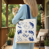 Cats In Space Canvas Tote Bag
