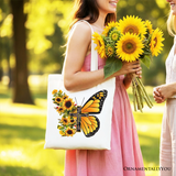 Faith Butterfly Canvas Tote Bag