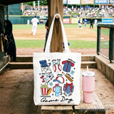 Game Day Baseball Tote Bag