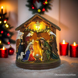 Radiant Nativity Scene Figurine