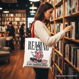Reading Is My Favorite Sport Canvas Tote Bag