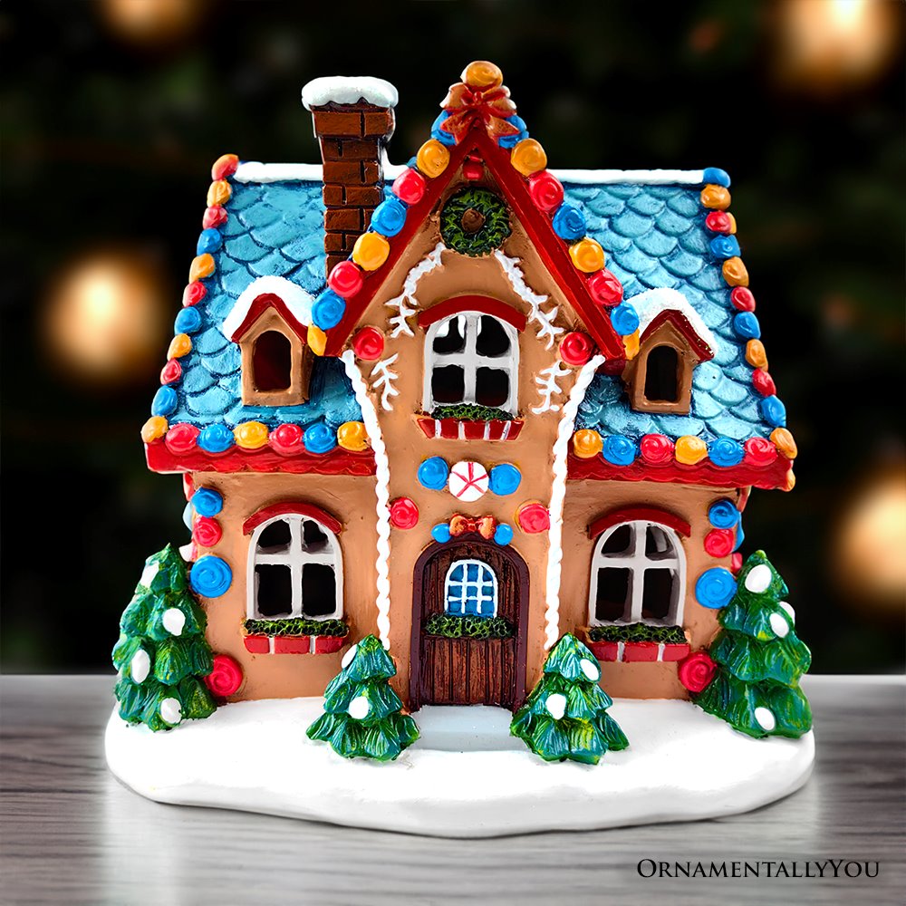 Gingerbread House LED Lights Figurine