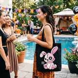Zombie Bunny Canvas Tote Bag