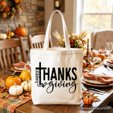 Happy Thanksgiving Canvas Tote Bag
