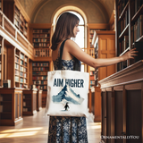 Aim Higher Penguin Canvas Tote Bag
