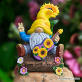 Bloom With Joy Sunflower Gnome 10" Garden Statue Figurine With Guitar, Spring and Summer Home Decoration