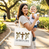 Jesus Made Her A Mama Canvas Tote Bag