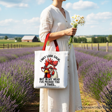 Pecked You 3 Times Canvas Tote Bag