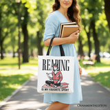 Reading Is My Favorite Sport Canvas Tote Bag