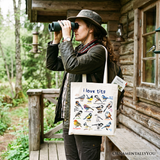 Whimsical Bird Canvas Bag