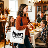 Happy Thanksgiving Canvas Tote Bag