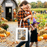 Halloween Goose Pumpkin Canvas Tote Bag