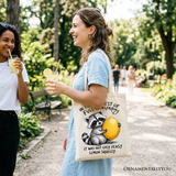 Lemon Squeezy Raccoon Tote Bag