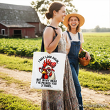 Pecked You 3 Times Canvas Tote Bag
