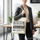 Accountant Nutrition Facts Canvas Tote Bag