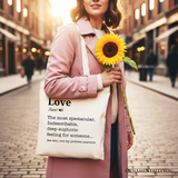 Love Definition Canvas Tote Bag