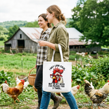Pecked You 3 Times Canvas Tote Bag