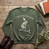 Off To Teach First Grade Frog Sweatshirt