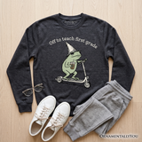 Off To Teach First Grade Frog Sweatshirt