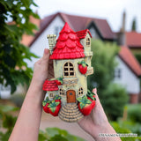Solar Powered Strawberry Fairy Home Figurine