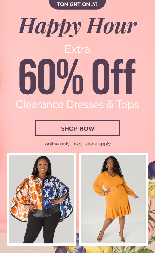 60% off Clearance Dresses & Tops