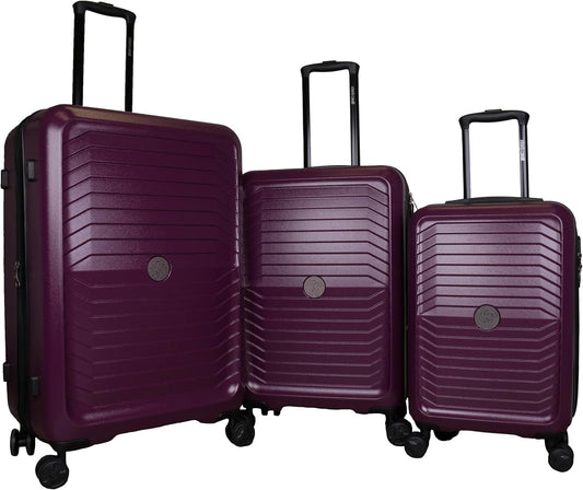 Roberto Cavalli 3 Piece Ribbed Luggage Set