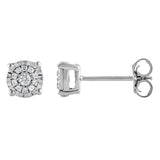 0.10 Carat Miracle Set Lab Grown Diamond Halo Earrings