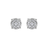 0.10 Carat Miracle Set Lab Grown Diamond Halo Earrings