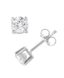 1 Carat Lab Grown Sterling Silver And Yellow Gold Plated Silver Diamond Stud Earrings