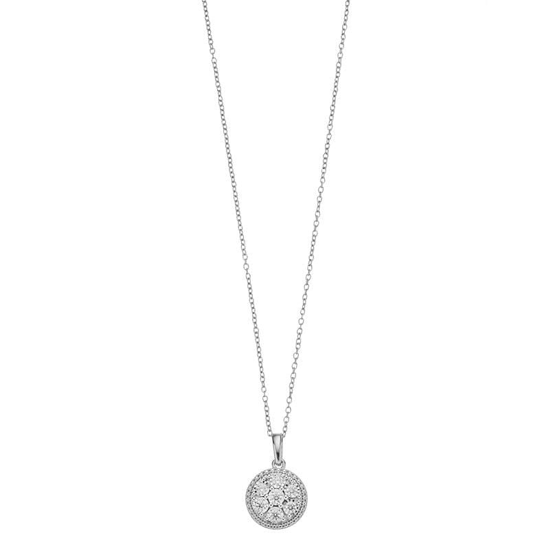 0.25 Carat Lab Diamond Cluster Pendant Necklace