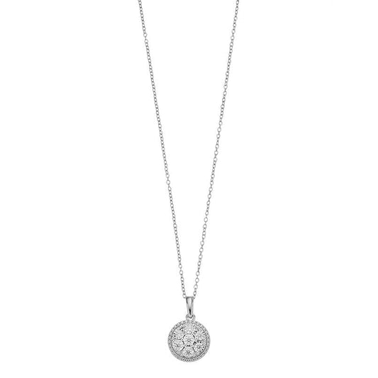 0.25 Carat Lab Diamond Cluster Pendant Necklace
