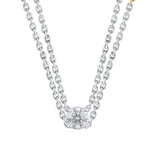 0.60 Carat Lab Grown Round Solitaire Diamond Necklace In Sterling Silver