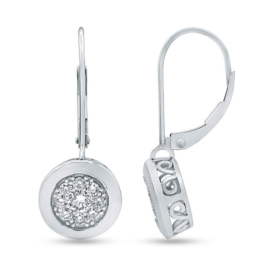 0.65 Carat Lab Grown Diamond Dangle Earrings Gift Box Set