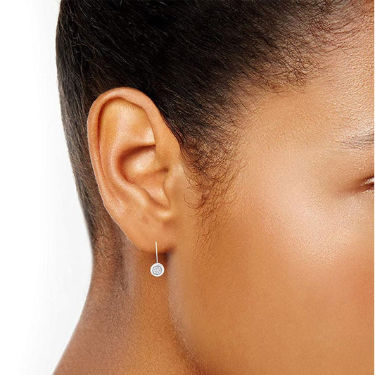 0.65 Carat Lab Grown Diamond Dangle Earrings Gift Box Set