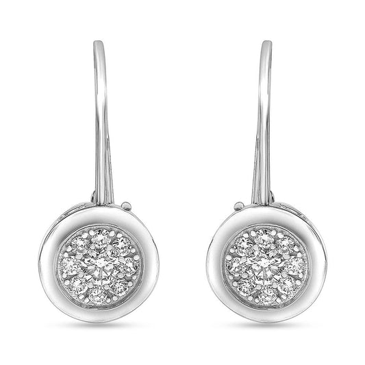 0.50 Carat Lab Grown Diamond Dangle Earrings Gift Box Set