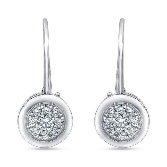 0.50 Carat Lab Grown Diamond Dangle Earrings Gift Box Set