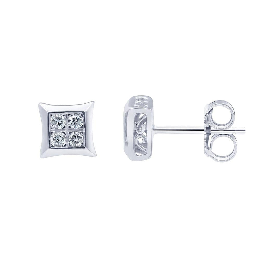0.25 Carat Bezet Set Lab Diamond Stud Earrings