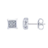 0.25 Carat Bezet Set Lab Grown Diamond Stud Earrings