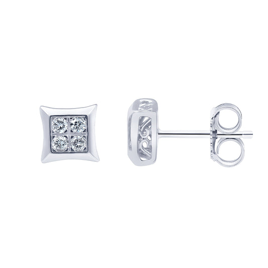 0.25 Carat Bezet Set Lab Grown Diamond Stud Earrings
