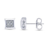 0.25 Carat Bezet Set Lab Grown Diamond Stud Earrings