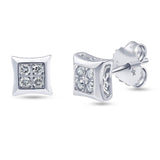 0.25 Carat Bezet Set Lab Grown Diamond Stud Earrings