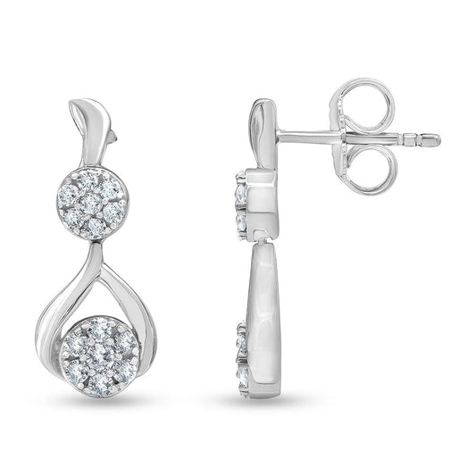 0.50 Carat Lab Grown Diamond Drop Earrings Gift Box Set