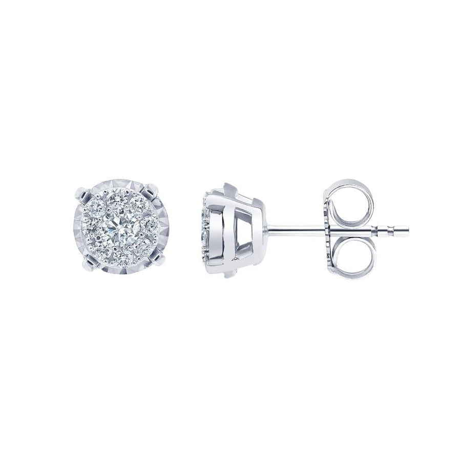 0.50 Carat Cluster Lab Diamond Earrings