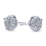 0.50 Carat Cluster Lab Grown Diamond Earrings