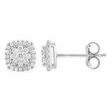 0.33 Carat Lab Grown Cushion Shaped Diamond Stud Earrings