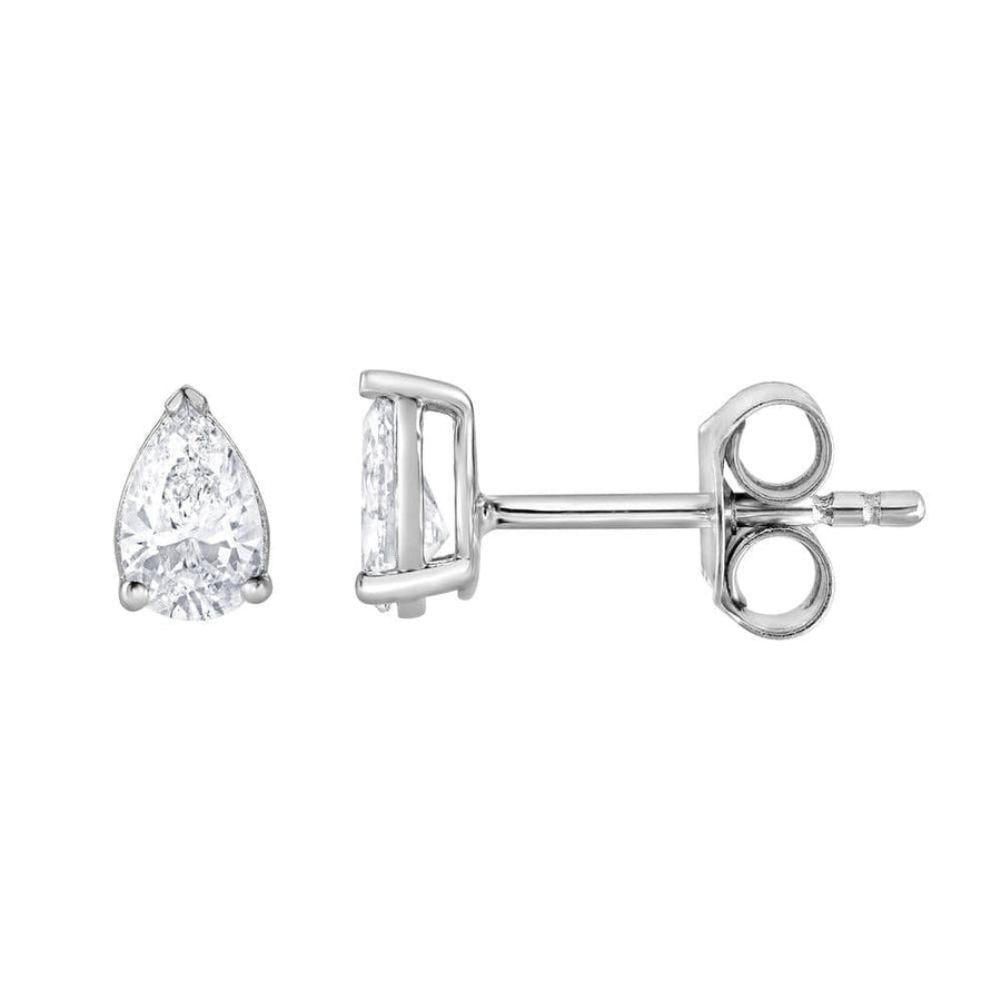 0.50 Carat Pear Cut Lab Diamond Stud Earrings