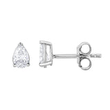0.50 Carat Pear Cut Lab Grown Diamond Stud Earrings